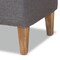 Baxton Studio Perret Gray Linen Upholstered Oak Brown Finished Wood Bench 153-9381 - alternate 7